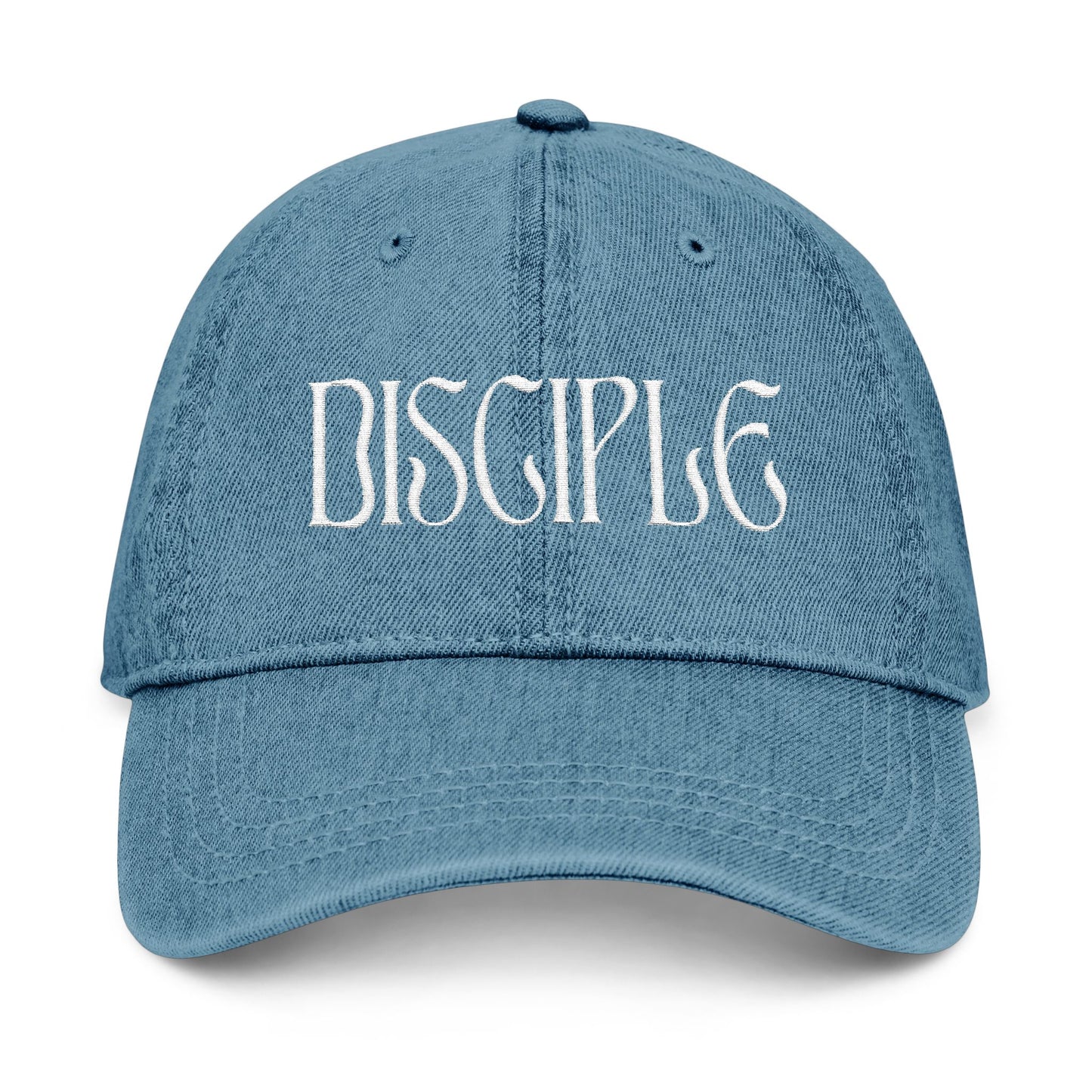 Disciple Denim Hat, Embroidery Baseball cap, Matthew 16:24 (מתי 16:24), Multiple Colors, Christian Accessories