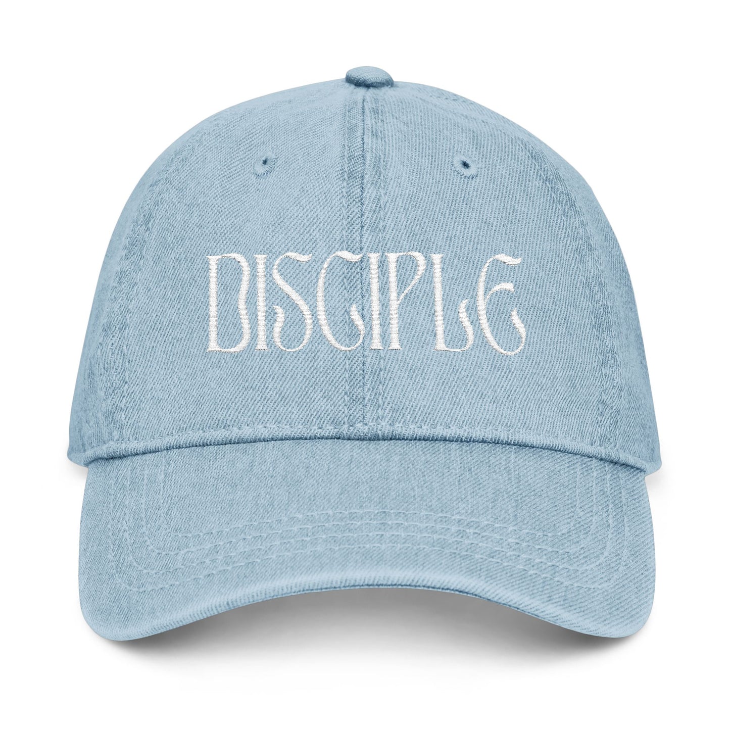 Disciple Denim Hat, Embroidery Baseball cap, Matthew 16:24 (מתי 16:24), Multiple Colors, Christian Accessories