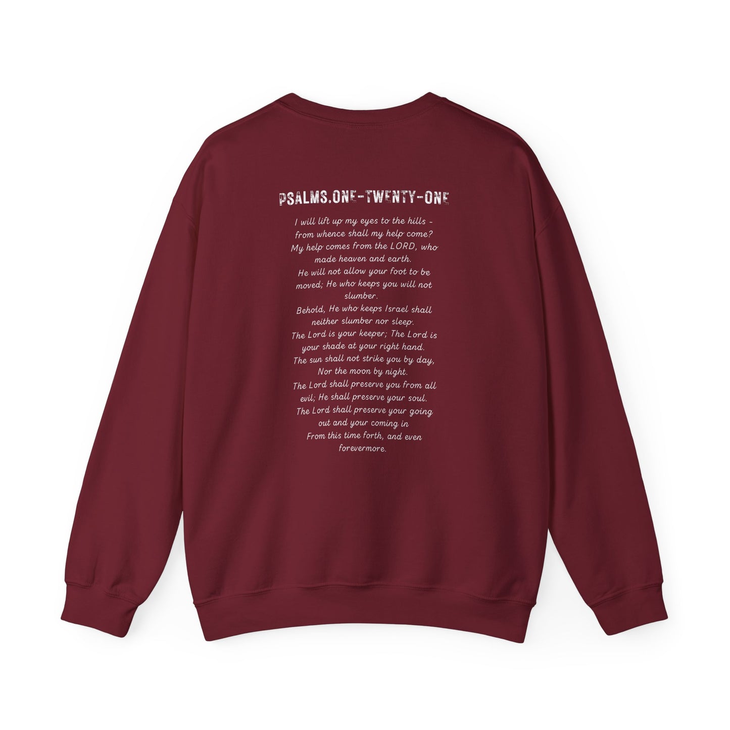 Psalms 121, Look Up Unisex Crewneck Sweatshirt, Multiple Dark Colors Sweaters, Christian Apparel, Streetwear