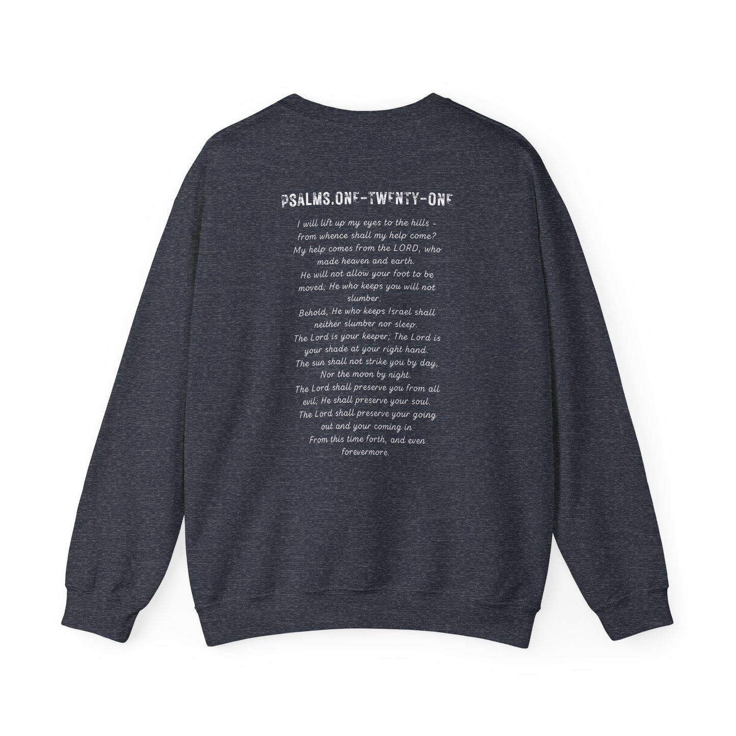 Psalms 121, Look Up Unisex Crewneck Sweatshirt, Multiple Dark Colors Sweaters, Christian Apparel, Streetwear