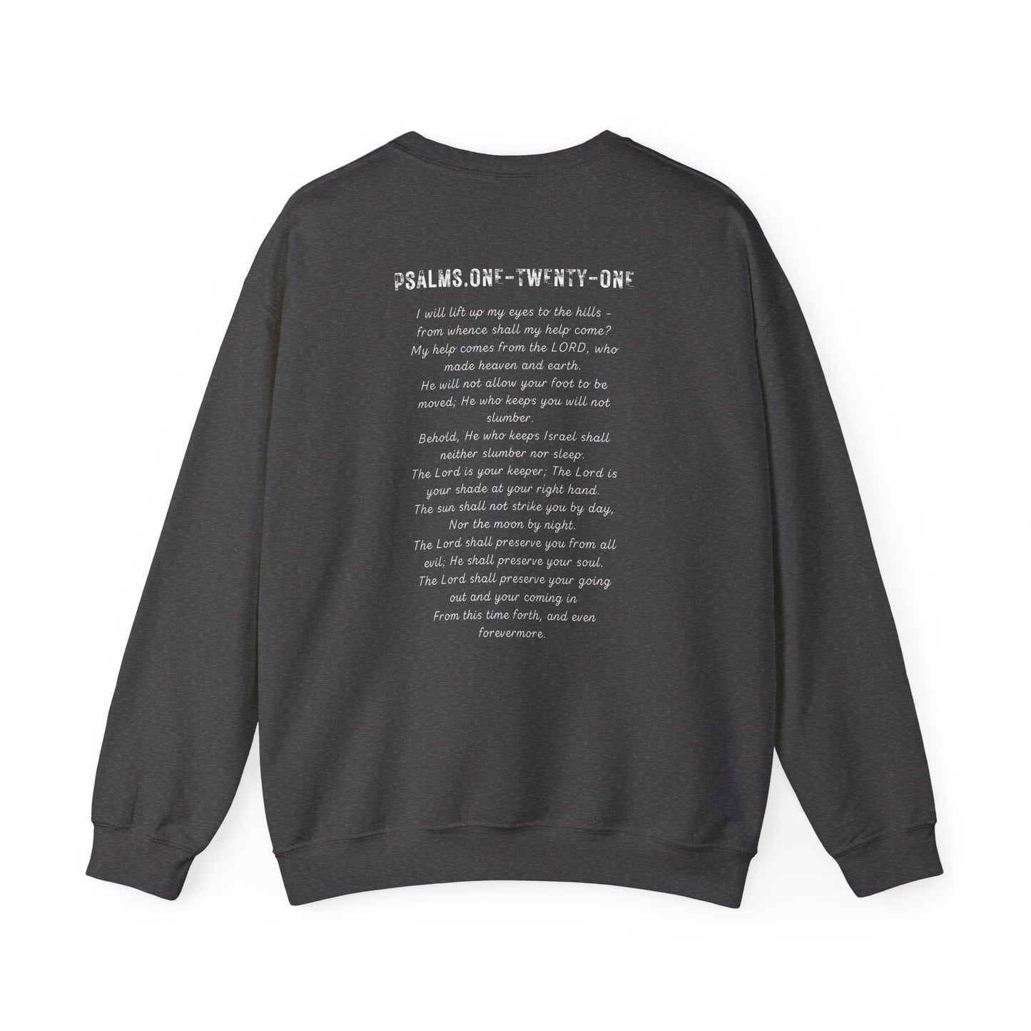Psalms 121, Look Up Unisex Crewneck Sweatshirt, Multiple Dark Colors Sweaters, Christian Apparel, Streetwear