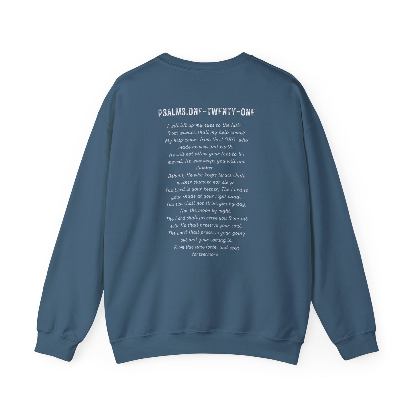 Psalms 121, Look Up Unisex Crewneck Sweatshirt, Multiple Dark Colors Sweaters, Christian Apparel, Streetwear