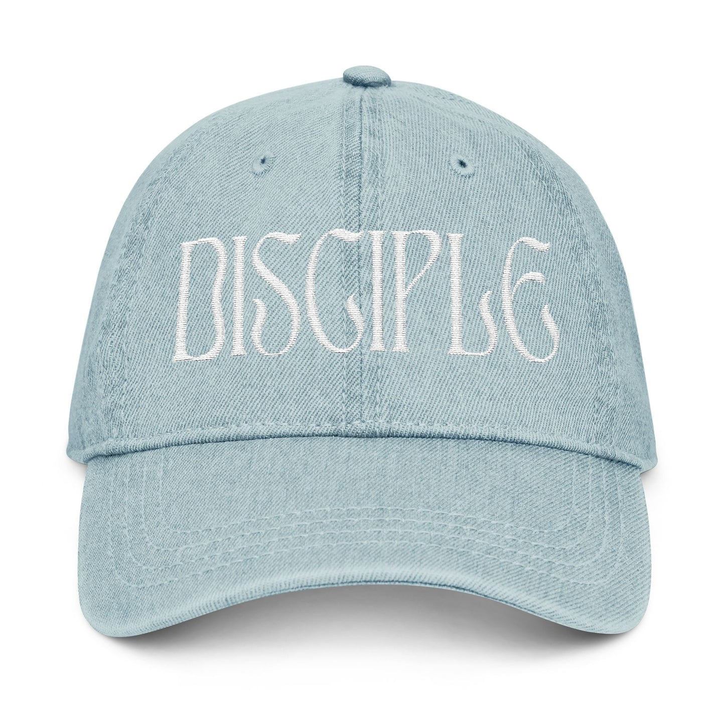 Disciple Denim Hat, Embroidery Baseball cap, Matthew 16:24 (מתי 16:24), Multiple Colors, Christian Accessories