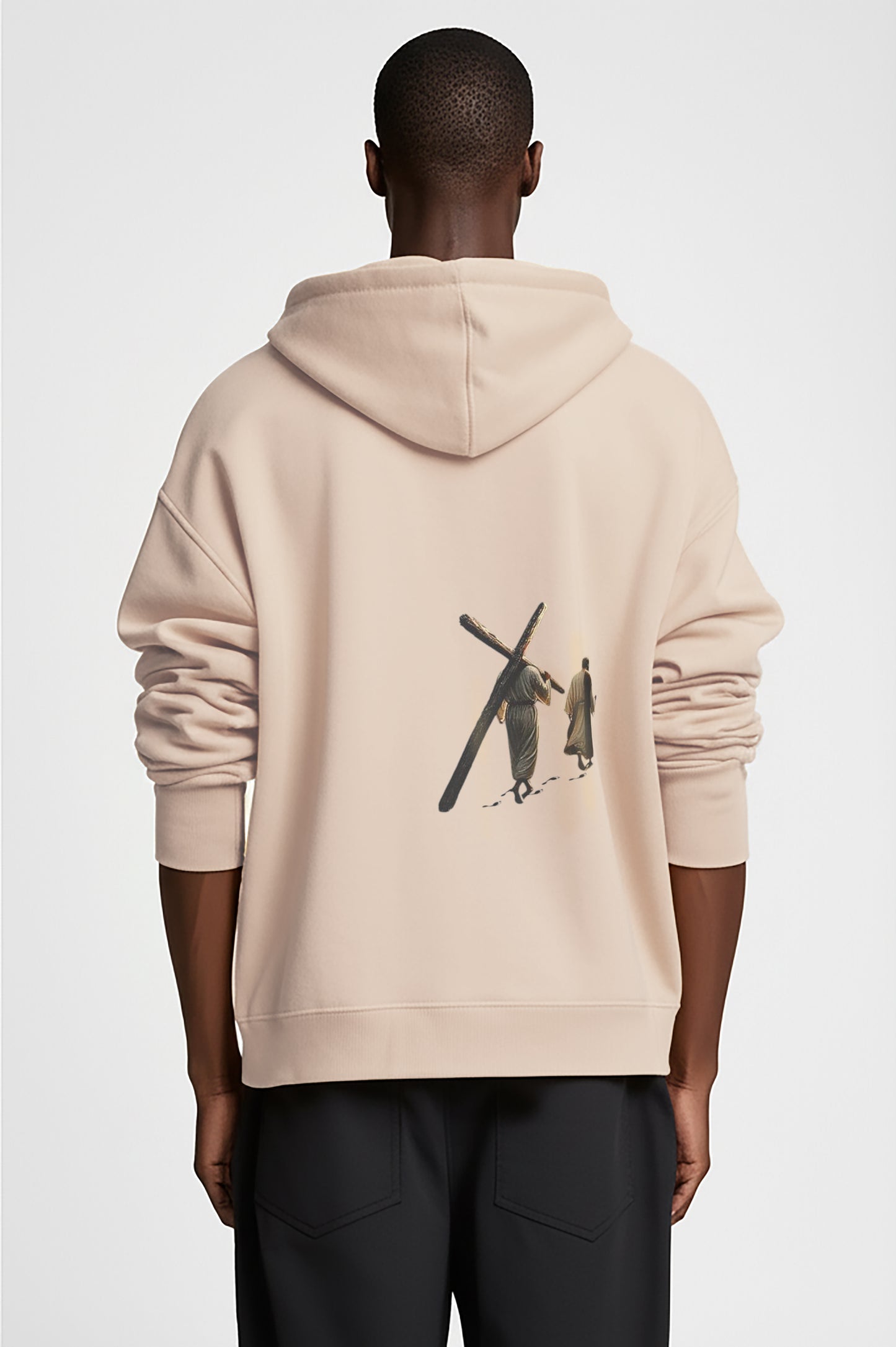 Matthew 16:24 (מתי 16:24), Unisex Inspirational Streetwear Hoodie, Dark Colors, Christian Apparels