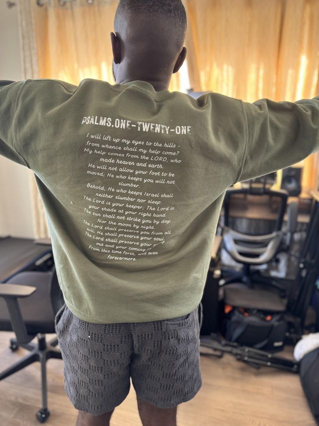 Psalms 121, Look Up Unisex Crewneck Sweatshirt, Multiple Dark Colors Sweaters, Christian Apparel, Streetwear