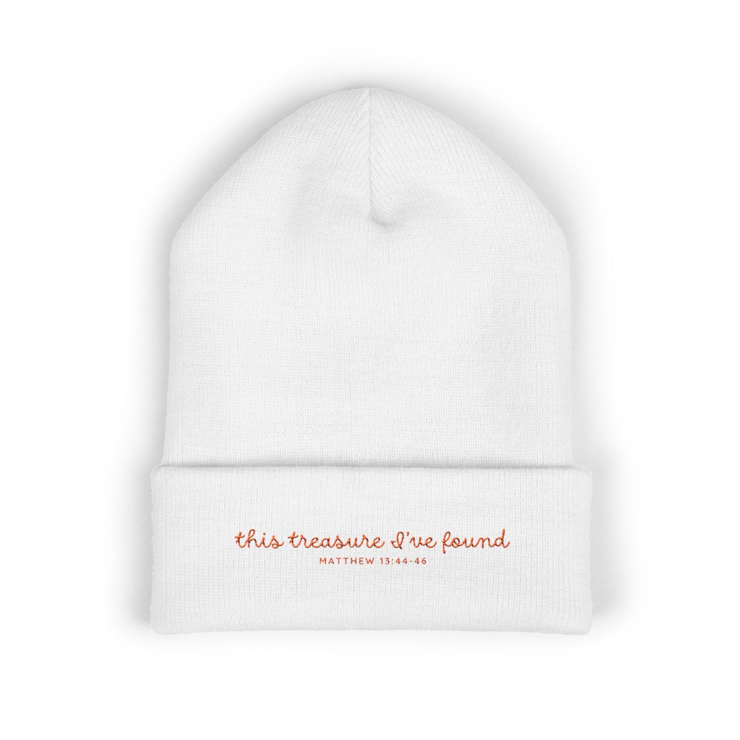 'This treasure I've found' Winter Beanie | Red Embroidery | Multiple Bright Colors