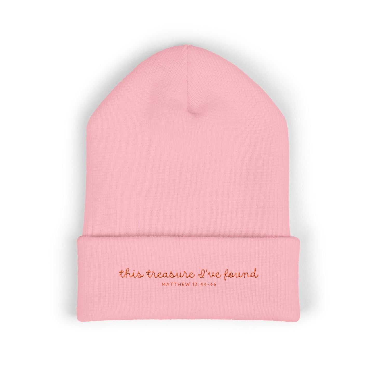 'This treasure I've found' Winter Beanie | Red Embroidery | Multiple Bright Colors