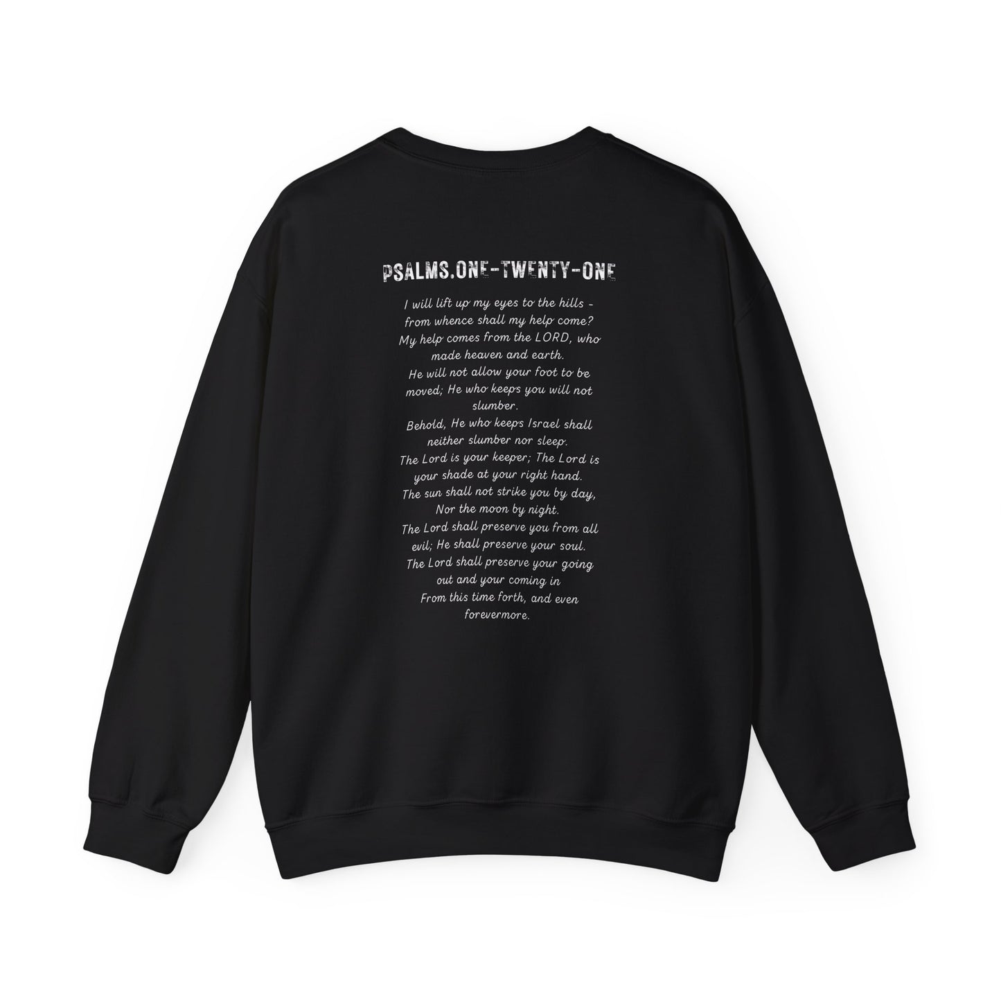 Psalms 121, Look Up Unisex Crewneck Sweatshirt, Multiple Dark Colors Sweaters, Christian Apparel, Streetwear
