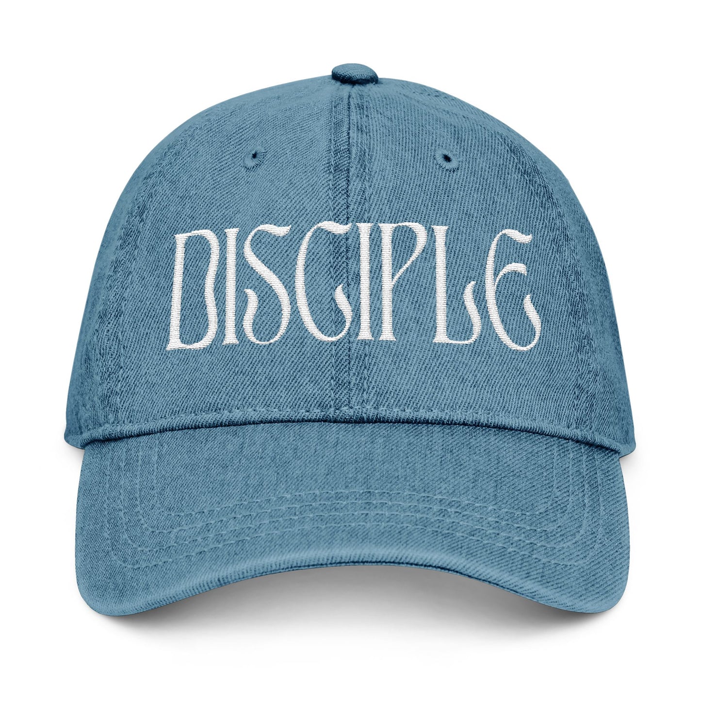 Disciple Denim Hat, Embroidery Baseball cap, Matthew 16:24 (מתי 16:24), Multiple Colors, Christian Accessories