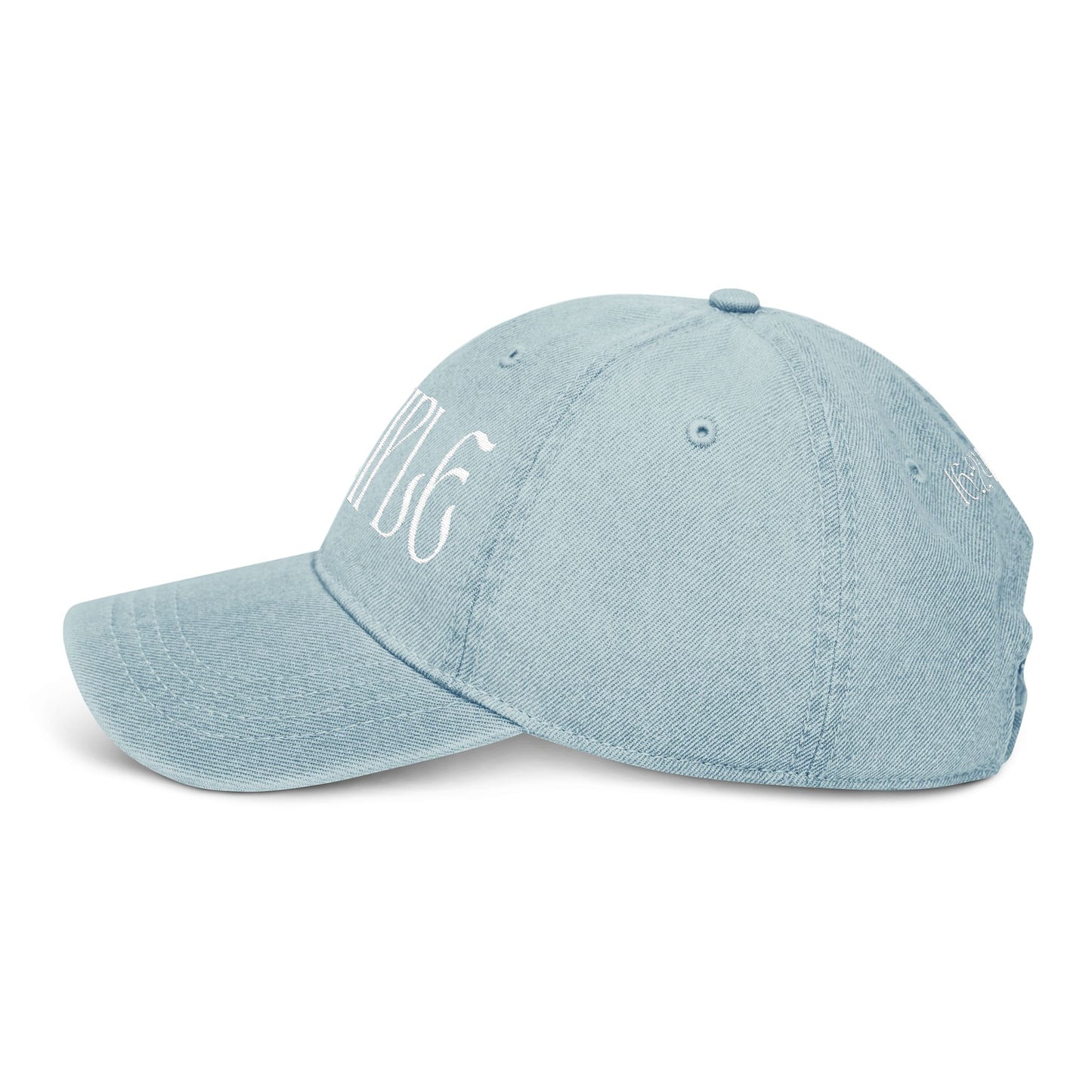 Disciple Denim Hat, Embroidery Baseball cap, Matthew 16:24 (מתי 16:24), Multiple Colors, Christian Accessories