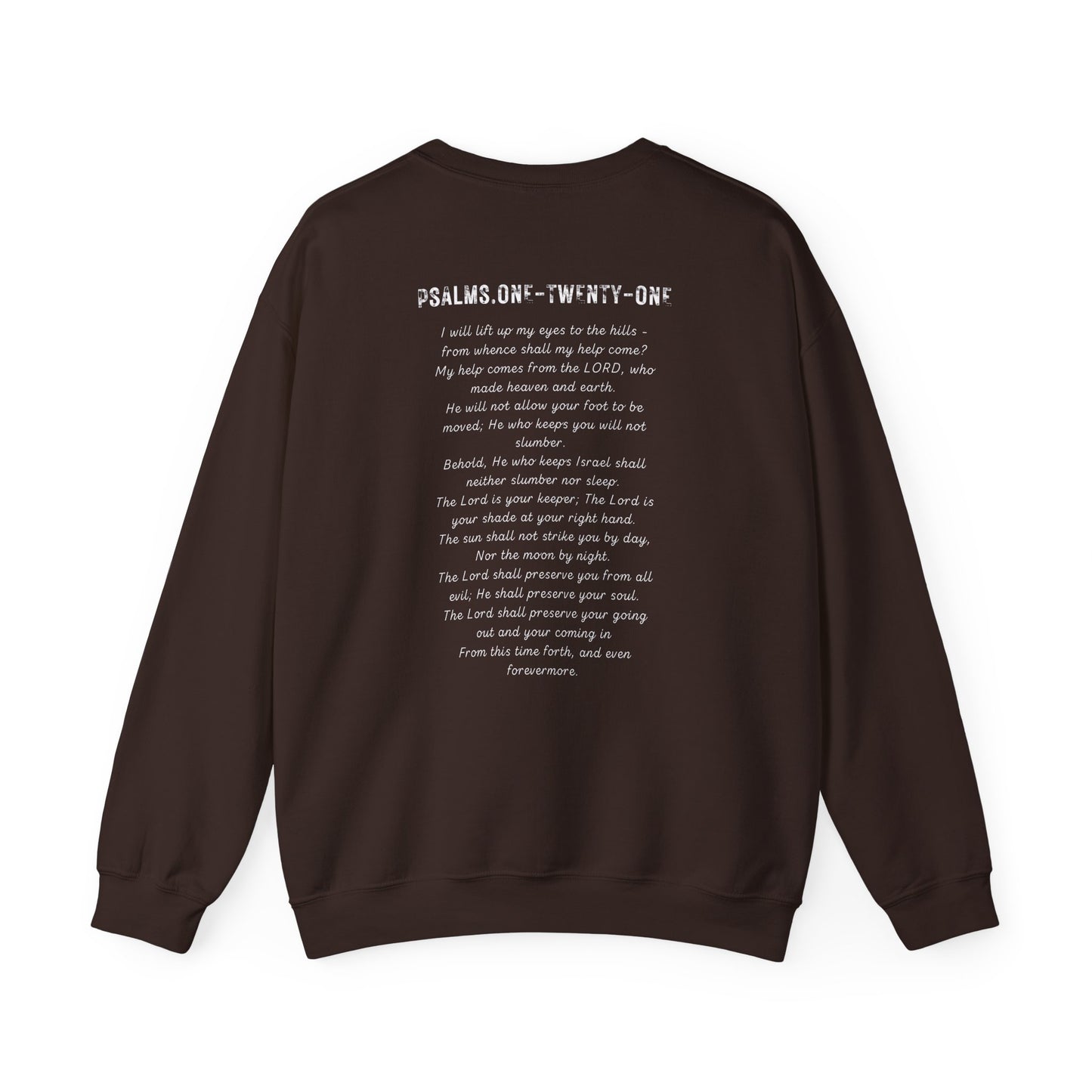 Psalms 121, Look Up Unisex Crewneck Sweatshirt, Multiple Dark Colors Sweaters, Christian Apparel, Streetwear