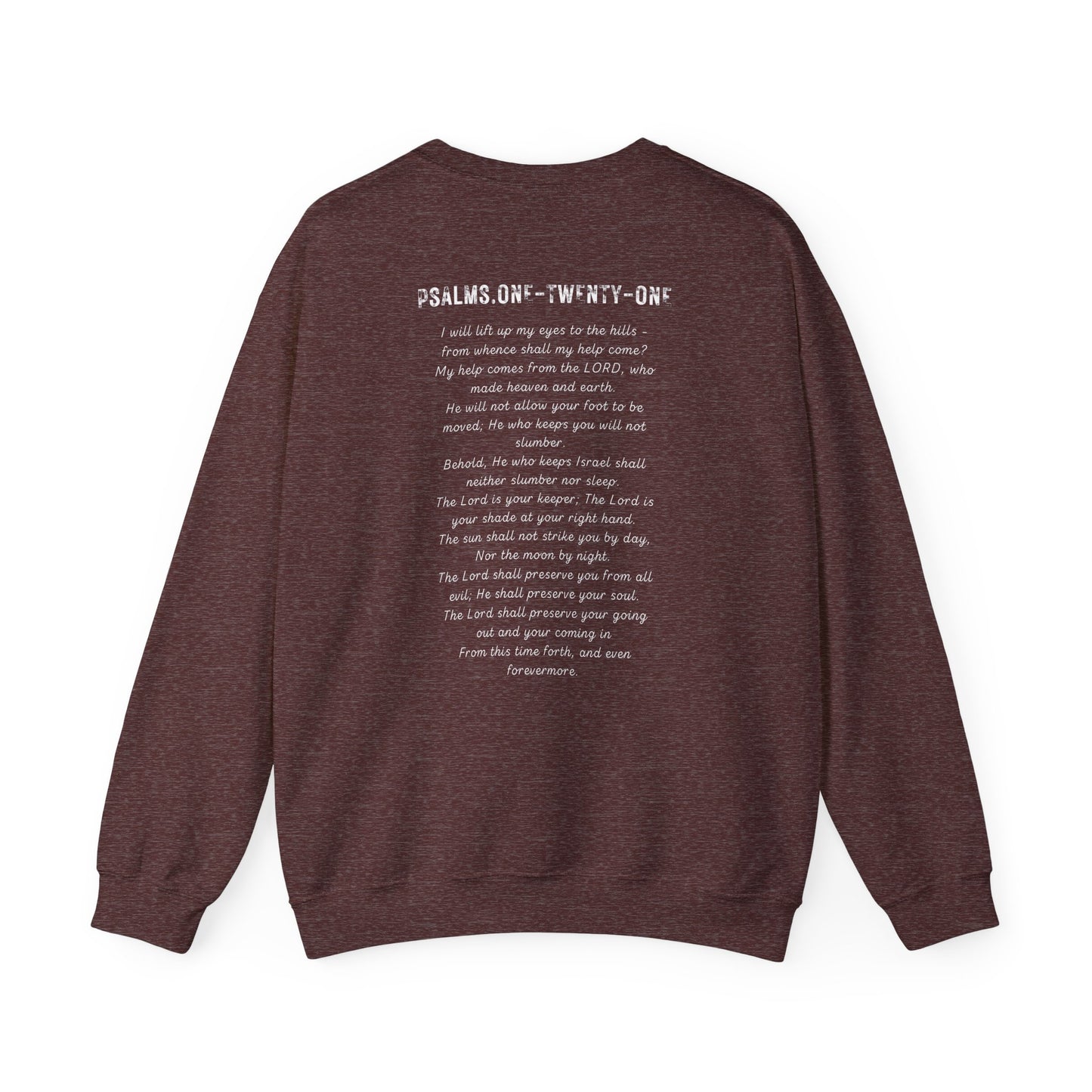 Psalms 121, Look Up Unisex Crewneck Sweatshirt, Multiple Dark Colors Sweaters, Christian Apparel, Streetwear
